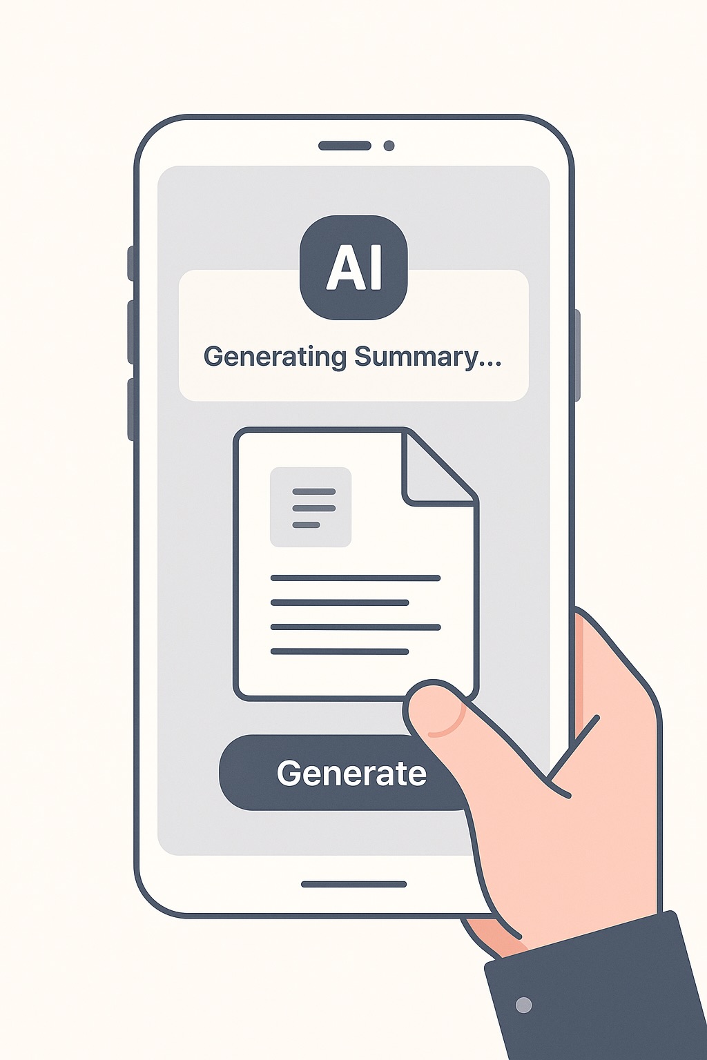 Professional refining resume summary on phone during commute